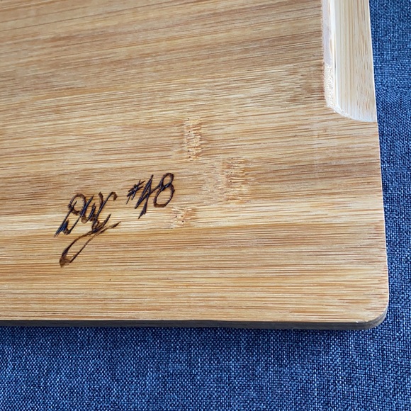 Adorable Woodburned Snowman Couple Cutting board charcuterie - Picture 5 of 5